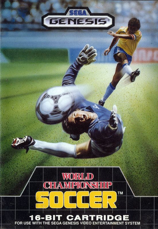 World Cup Italia '90 box art for Sega Mega Drive
